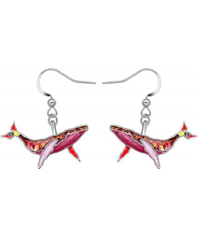 Cute Enamel Whale Octopus Jellyfish Shark Earrings Seahorse Dangle Beach Jewelry for Women Girls Sea Animals Gifts Red $8.54 ...