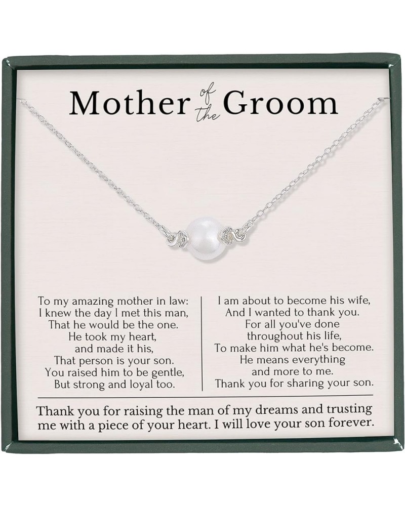 Mother of the Groom gifts Mother of the Bride Gifts on Wedding Day from Daughter Son Jewelry Necklace Gift Box 1. Mother of t...