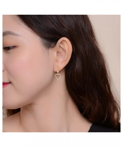 Moon And Star Earrings Stud Dangle Drop 925 Sterling silver Plated With Rose Gold CZ Gifts for Women Girls Her Gold $13.10 Ea...