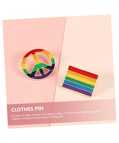 8 Pcs Rainbow Brooch Rainbow Lapel Pin Clothes Pin Wedding Decoration Girls Pin Wedding Signs Hat for 1X3.5X3.5CMx2pcs As Sho...