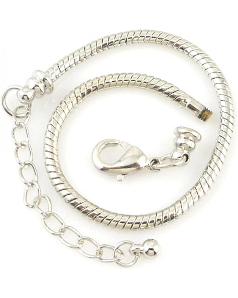 10pcs White Silver Plated Lobster European Style Snake Chain Bracelet fit Charm Beads 6.3 23 CM 5pcs $11.54 Bracelets