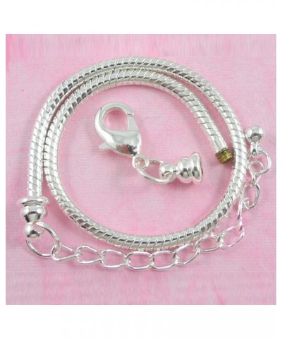 10pcs White Silver Plated Lobster European Style Snake Chain Bracelet fit Charm Beads 6.3 23 CM 5pcs $11.54 Bracelets