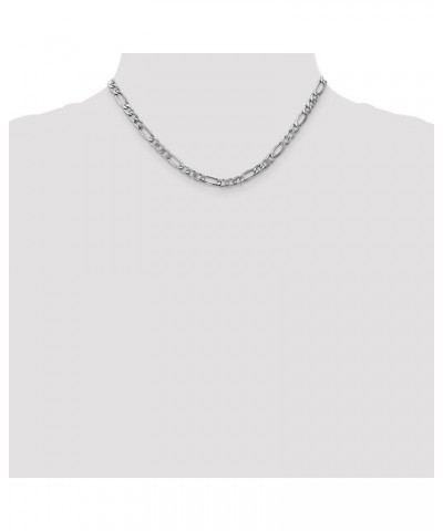 14k White Gold 5.35mm Figaro Chain Necklace - with Secure Lobster Lock Clasp 16.0 Inches $178.00 Bracelets