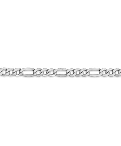 14k White Gold 5.35mm Figaro Chain Necklace - with Secure Lobster Lock Clasp 16.0 Inches $178.00 Bracelets