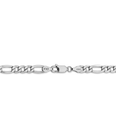 14k White Gold 5.35mm Figaro Chain Necklace - with Secure Lobster Lock Clasp 16.0 Inches $178.00 Bracelets