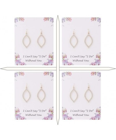 I Can't Say"I Do" Without You | Bridesmaid Earrings for Women Girls, 1-4-6-8 Sets Marquise Shape Drop Dangle Earrings for Wed...