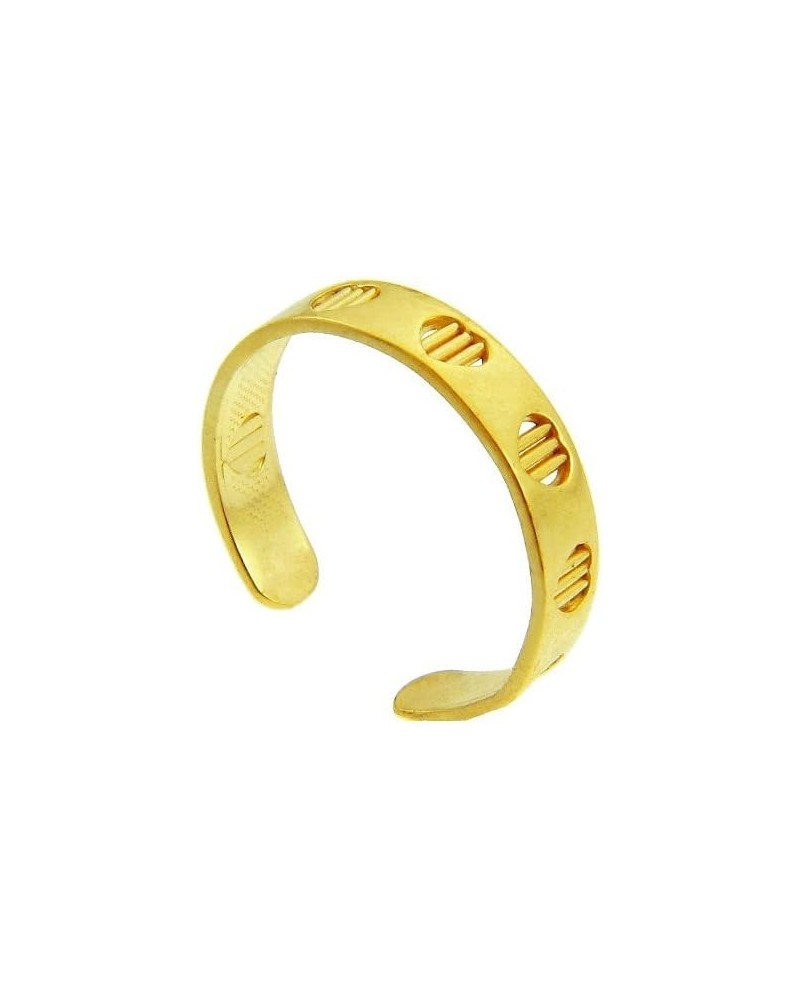 Yellow Gold Heart Bar Toe Ring (10K Gold) $39.19 Body Jewelry