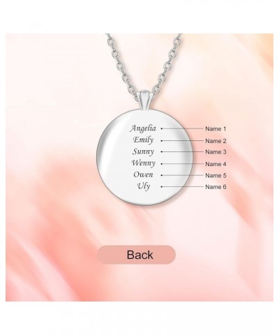 Personalized Mothers Necklace with 1-8 Simulated Birthstones Customize Locket Necklace for Mom Women Custom Family Names Neck...