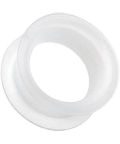 Ultra Thin Flexible Silicone Ear Skin Double Flared Ear Gauge Tunnel Plug (Sold by Pair) 3/4", Clear $8.69 Body Jewelry