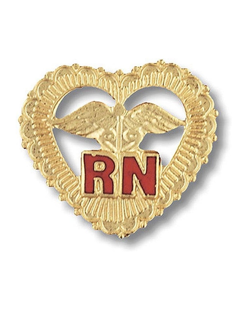 Emblem Pin, RN (Letters on Caduceus) Registered Nurse Emblem Pin (Filigreed Heart) 1 Count (Pack of 1) $7.00 Brooches & Pins