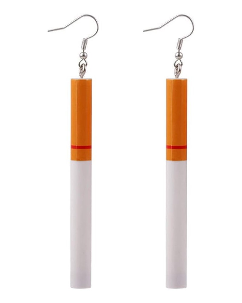 Personality Funny Cigarette Butt Drop Dangle Earrings Harajuku Creative Cigarette Eardrop Wacky Lifelike Butt Cigarette Earri...