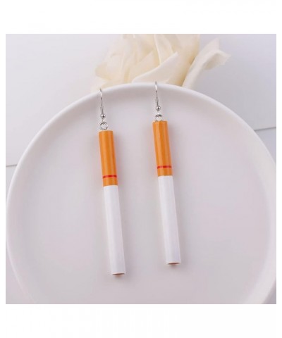 Personality Funny Cigarette Butt Drop Dangle Earrings Harajuku Creative Cigarette Eardrop Wacky Lifelike Butt Cigarette Earri...