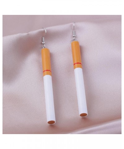 Personality Funny Cigarette Butt Drop Dangle Earrings Harajuku Creative Cigarette Eardrop Wacky Lifelike Butt Cigarette Earri...