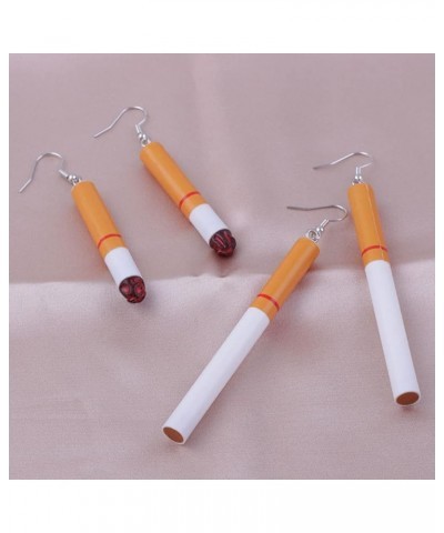 Personality Funny Cigarette Butt Drop Dangle Earrings Harajuku Creative Cigarette Eardrop Wacky Lifelike Butt Cigarette Earri...