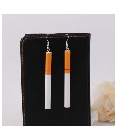 Personality Funny Cigarette Butt Drop Dangle Earrings Harajuku Creative Cigarette Eardrop Wacky Lifelike Butt Cigarette Earri...