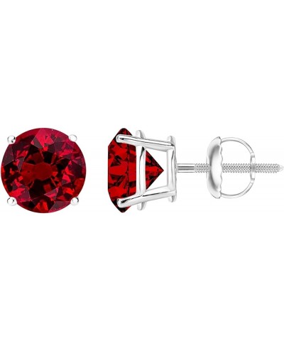 1/2-10 Carat Total Weight Ruby Stud Earrings 4 Prong Screw Back Platinum 1.5 carats $984.99 Earrings