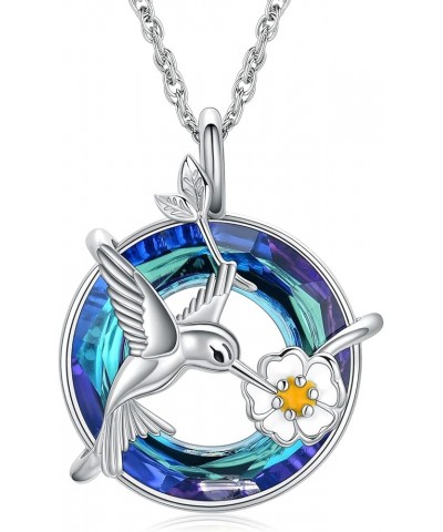 Cremation Jewelry Hummingbird Urn Necklaces for Ashes for Women Men Keepsake Memorial Ashes Pendant Necklace Blue $12.59 Others