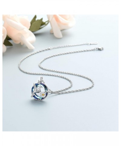 Cremation Jewelry Hummingbird Urn Necklaces for Ashes for Women Men Keepsake Memorial Ashes Pendant Necklace Blue $12.59 Others