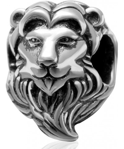 Lion Head Charms Original 925 Sterling King Animal Beads Fits European Charms Bracelet $11.33 Bracelets