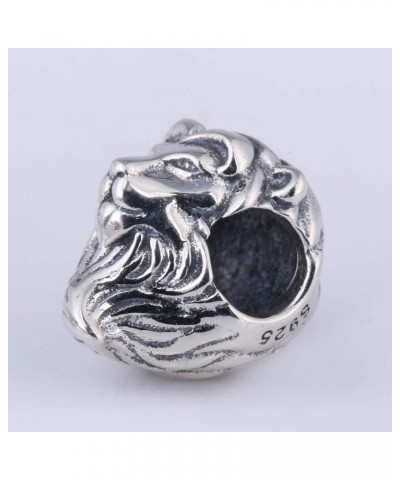 Lion Head Charms Original 925 Sterling King Animal Beads Fits European Charms Bracelet $11.33 Bracelets