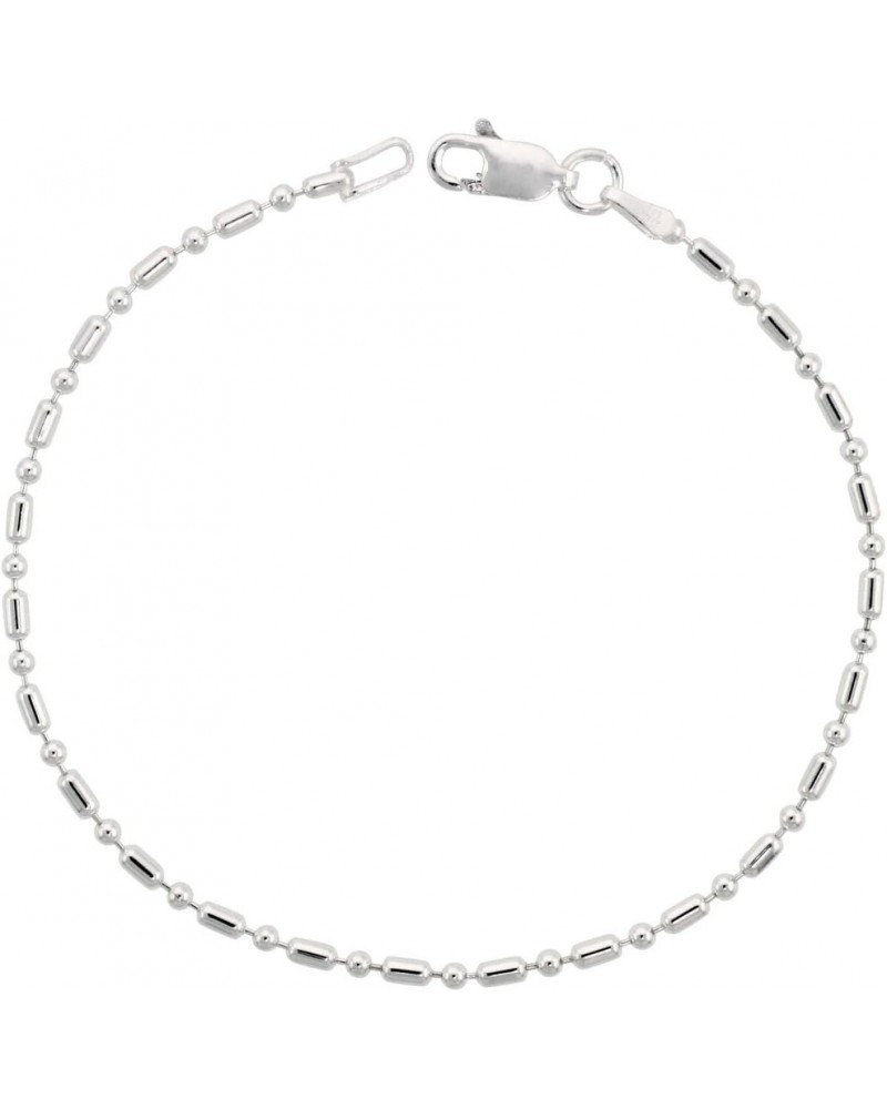 Sterling Silver Dot Dash Pallini Bead Ball Chain 1.8mm Nickel free Italy, sizes 7-30 inch 24.0 Inches $11.19 Necklaces