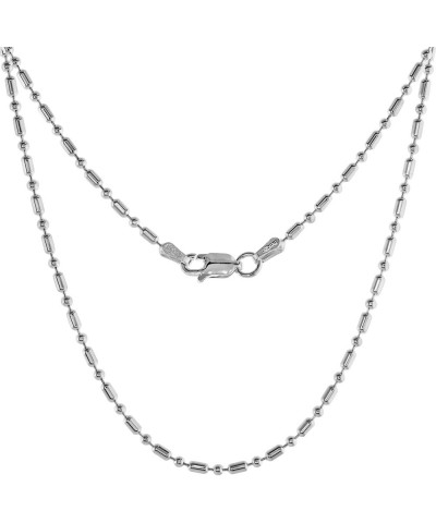 Sterling Silver Dot Dash Pallini Bead Ball Chain 1.8mm Nickel free Italy, sizes 7-30 inch 24.0 Inches $11.19 Necklaces