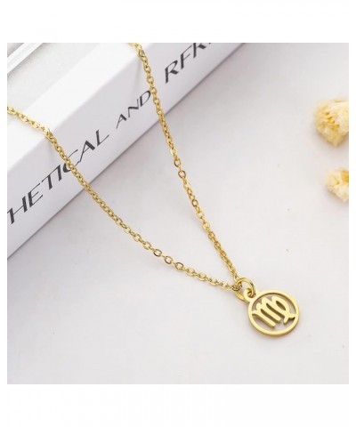 Zodiac Necklace Constellation Horoscope Jewelry Birthday Christmas Gifts for Women Girls Virgo stainless-steel (gold tone) $7...