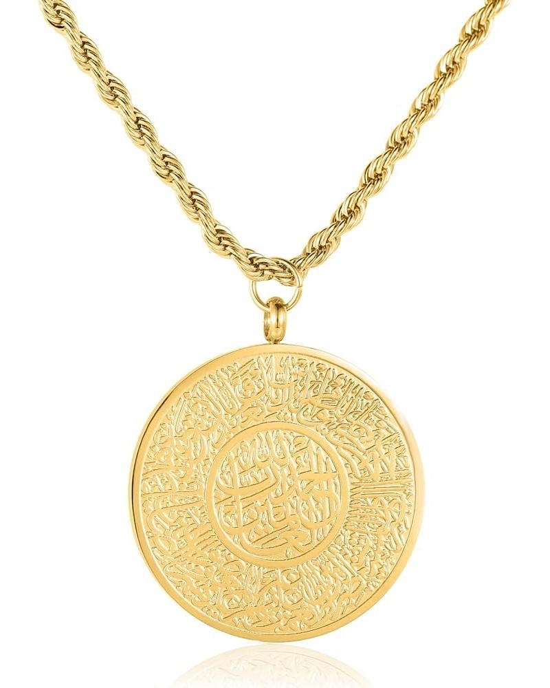 Eid Gift Gold Allah Necklace Muslim Jewelry Women Diamonds Pendant Necklace Muslim Gift Ramadan Islam Gifts for Women Men Boy...