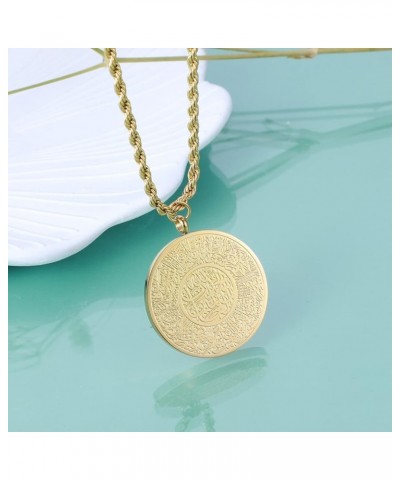 Eid Gift Gold Allah Necklace Muslim Jewelry Women Diamonds Pendant Necklace Muslim Gift Ramadan Islam Gifts for Women Men Boy...