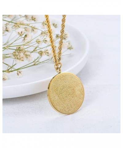 Eid Gift Gold Allah Necklace Muslim Jewelry Women Diamonds Pendant Necklace Muslim Gift Ramadan Islam Gifts for Women Men Boy...