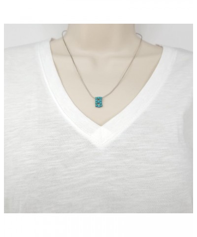 Turquoise Round Bead Initial Dainty Western Style Pendant Necklace 18 Inch B Turquoise $9.00 Necklaces