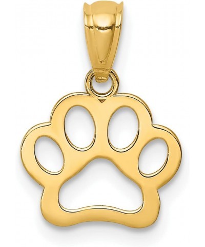 10K Yellow Gold Dog Paw Pendant Charm $28.07 Pendants