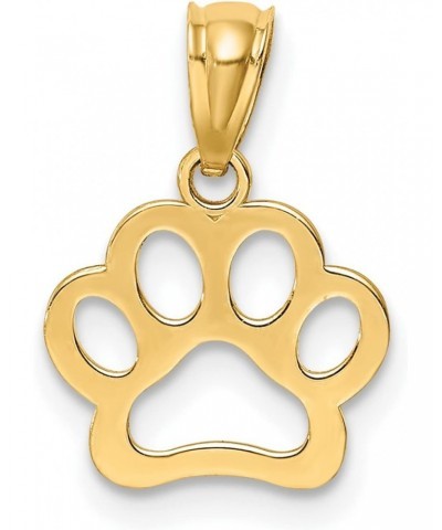 10K Yellow Gold Dog Paw Pendant Charm $28.07 Pendants