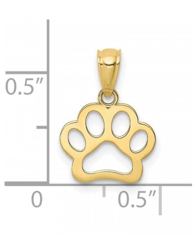 10K Yellow Gold Dog Paw Pendant Charm $28.07 Pendants