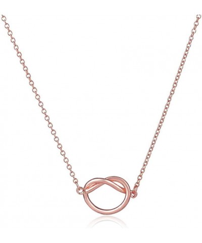 Infinity Symbol Forever Love Knot Heart Necklace Tie The Knot Pendant Necklace Bridesmaid Gift Rose gold $10.79 Necklaces