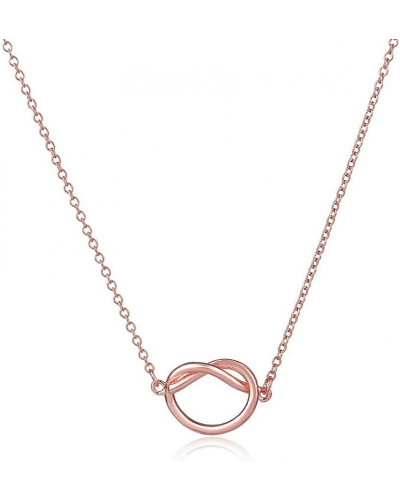 Infinity Symbol Forever Love Knot Heart Necklace Tie The Knot Pendant Necklace Bridesmaid Gift Rose gold $10.79 Necklaces