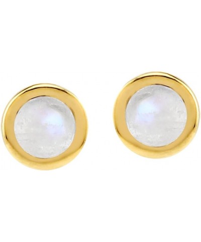 3MM Ultra Petite Bezel Set Cabochon Stone White Gold Plated or Yellow Gold Plated 925 Sterling Silver Second or Third Hole Mi...