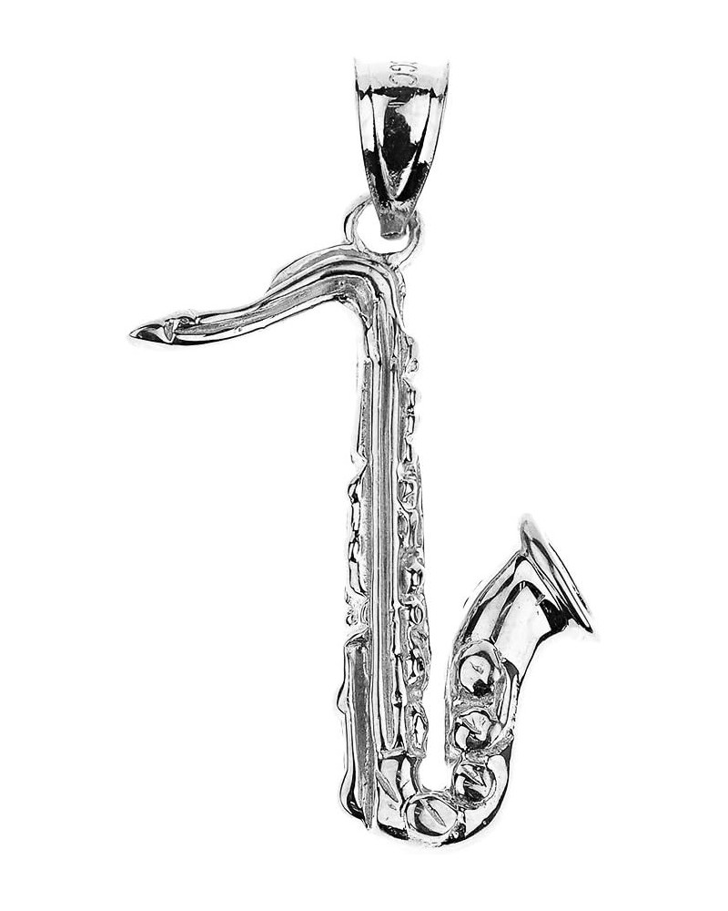 925 Sterling Silver Music Charm Saxophone Pendant $18.89 Pendants