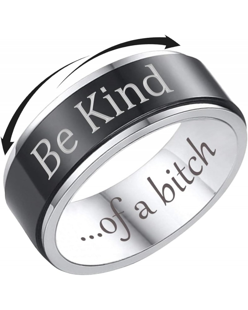 Be Kind Ring Be Kind of A Bitch Ring Be Kind...of A Bitch Spinner Ring Stainless Steel Spinner Ring Fidget Ring Anxiety Rings...