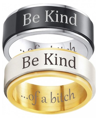 Be Kind Ring Be Kind of A Bitch Ring Be Kind...of A Bitch Spinner Ring Stainless Steel Spinner Ring Fidget Ring Anxiety Rings...