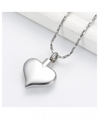 Cremation Jewelry Heart Urn Necklace for Ashes Stainless Steel Cremation Keepsake Urn Pendant for Women Men Silver+Colorful $...