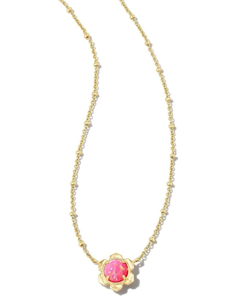 Susie Short Pendant Necklace One Size Gold Hot Pink Opal $29.25 Necklaces