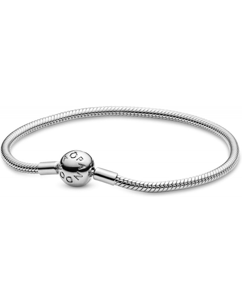 Moments Snake Chain Bracelet - Compatible Moments Charms - Charm Bracelet for Women 9 Inches Sterling Silver $37.89 Bracelets