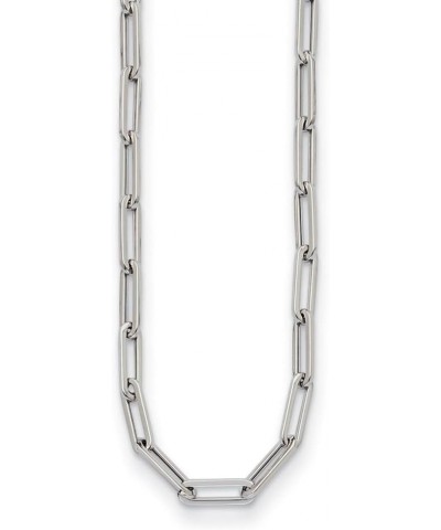 14K Gold Polished 4 mm Flat Paperclip Link Chain Necklace for Women 18" to 34 18.0 Inches White Gold $295.49 Necklaces