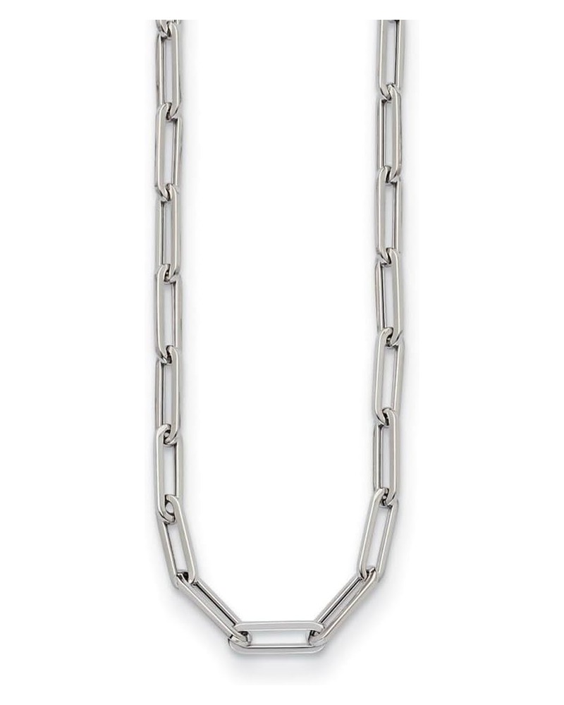 14K Gold Polished 4 mm Flat Paperclip Link Chain Necklace for Women 18" to 34 18.0 Inches White Gold $295.49 Necklaces