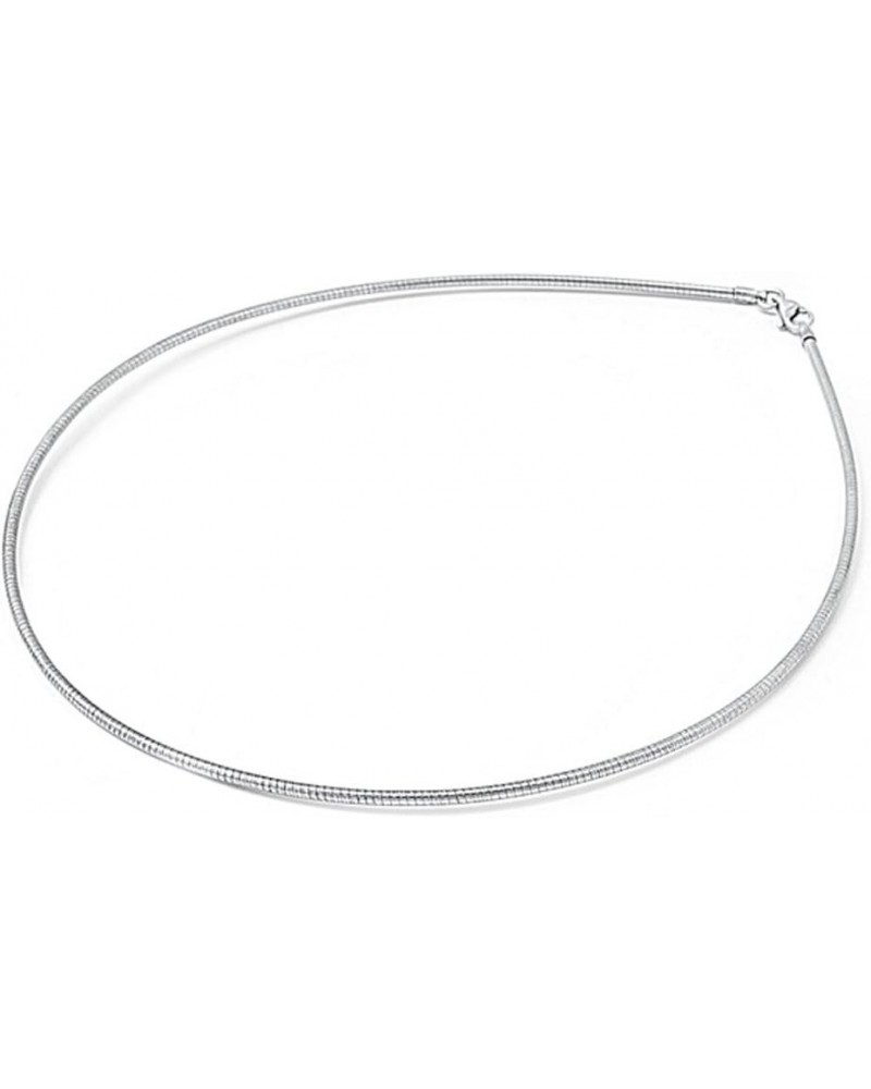 Sterling Silver Round Omega Snake Chain 2.2mm Solid 925 Italy New Necklace $23.60 Necklaces