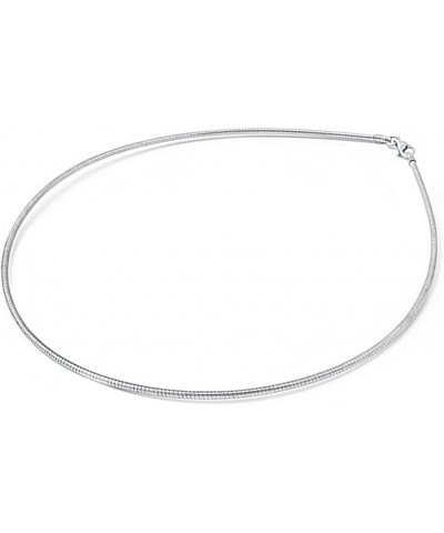 Sterling Silver Round Omega Snake Chain 2.2mm Solid 925 Italy New Necklace $23.60 Necklaces