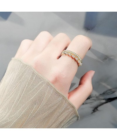 3-10Pcs Dome Rings Set Chunky Gold Ring for Women Men 14k Gold Plated Thick Adjustable Statement Ring Gold/Silver Gold-4pcs $...