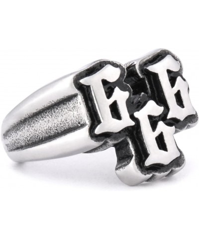 Satanic Number 666 Ring Stainless Steel Gothic Devil Satanist Jewelry Accessory $11.01 Anklets