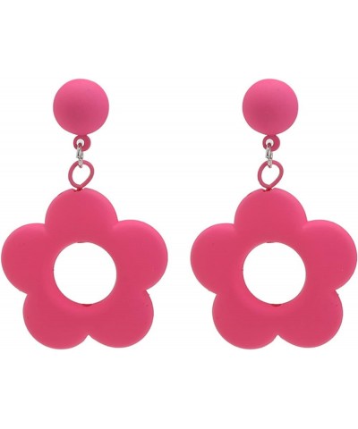 60s 70s Flower Dangle Earrings for Women Girls Retro Daisy Flower Floral Dangle Earring Handmade Bohemian Earring Pink $5.19 ...